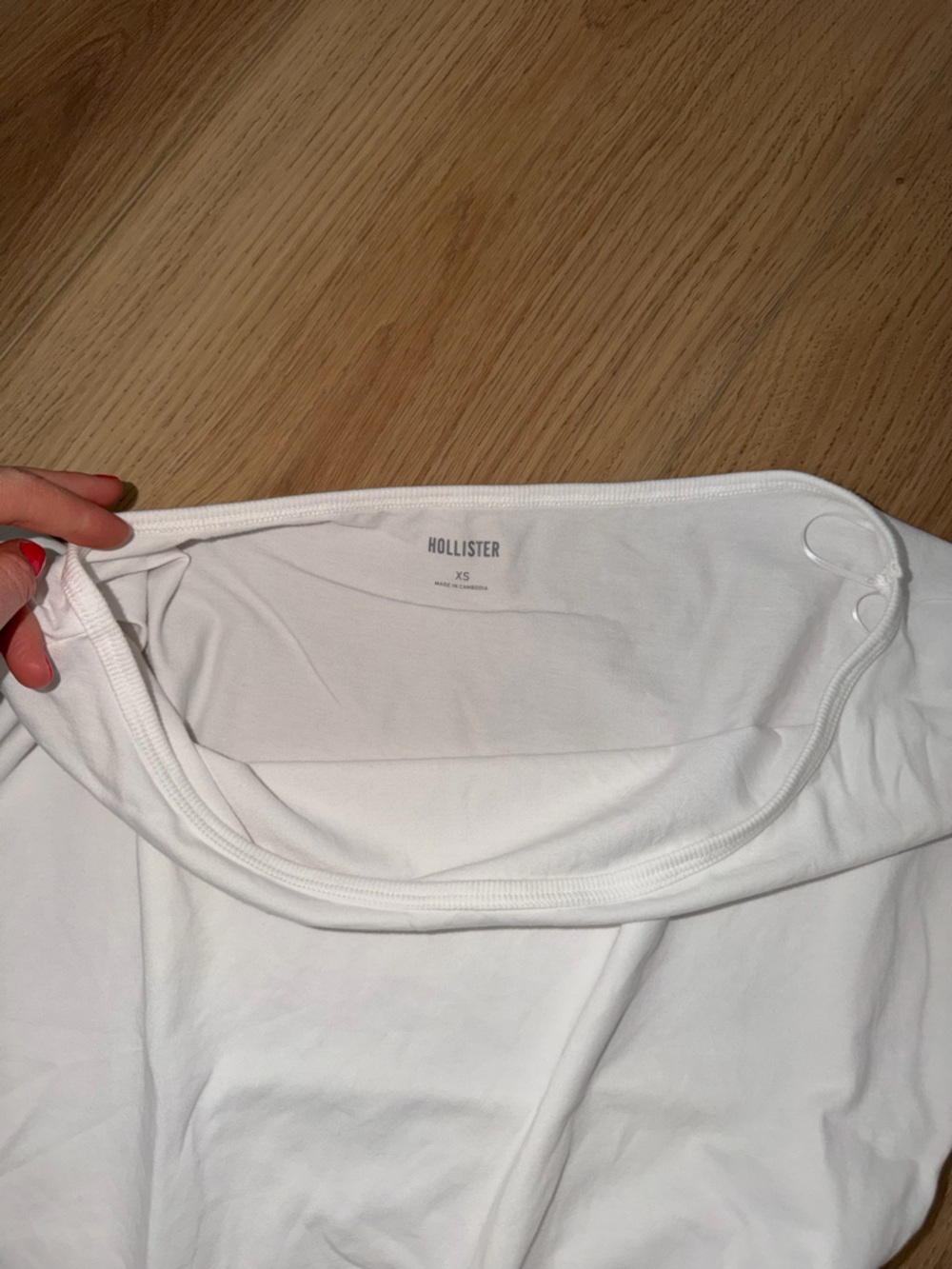 Hollister White Strapless Top